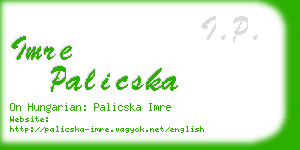 imre palicska business card
